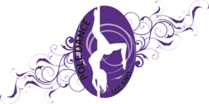Logo del centro Pole Dance Milano, scuola di pole dance, tessuti aerei, aerial hoop, aerial loop e discipline acrobatiche aeree artistiche e sportive.